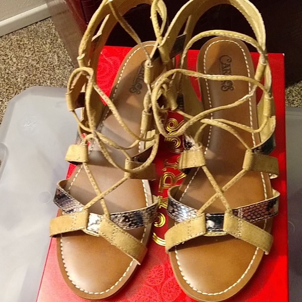 Carlos Santana Lace-Up Sandals - Picture 2 of 2